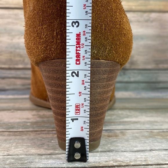 Franco Sarto Winston Brown Suede Wedge Heel Ankle Boot. - Picture 10 of 12